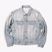 14oz DAMAGED JEAN JACKET / SAX / 11B18JK04MT