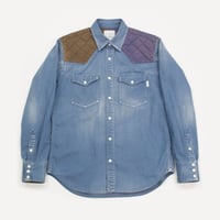 QUILTING SHOULDER WESTERN DENIM/ SAX / 04B14S11WA