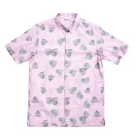 LEAF PATTERN S/S SHIRTS /  PINK  / 13B19SH04SA