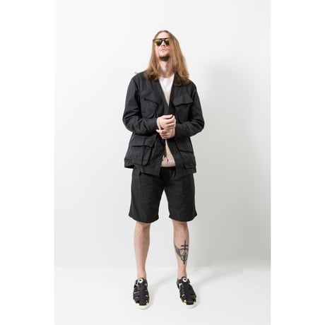 NYLON TASLAN FATIGUE CARDIGAN / CHARCOAL / 11B18JK07SE