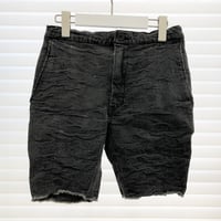 JACQUARD CAMOUFLAGE SHORTS / BLACK / 09B17PA11MT