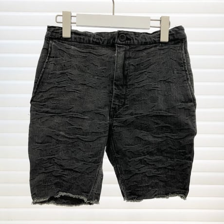 JACQUARD CAMOUFLAGE SHORTS / BLACK / 09B17PA11MT