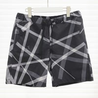 UNRAVEL CHECK TRACK SHORTS / BLACK / 05B15P03KY
