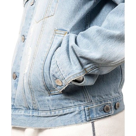 14oz DAMAGED JEAN JACKET / GREY / 11B18JK04MT