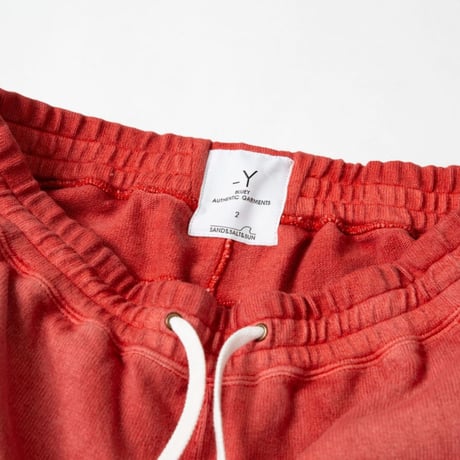 PIGMENT DYED HEAVY JERSEY PANTS / RED / 15B20PA12FB