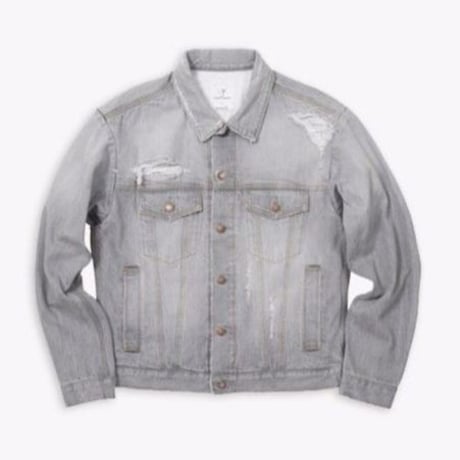 14oz DAMAGED JEAN JACKET / GREY / 11B18JK04MT