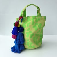 Citrus Limetta Print Bucket Bag  GREEN