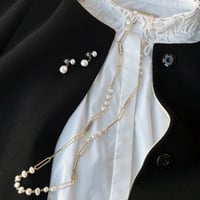 アレンジOK!淡水パールのロングネックレス｜RIC-165