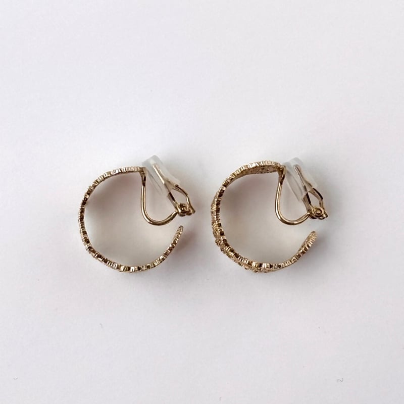 Sowi ゴールド 透かし模様 フープピアス 透かし模様のフープピアス〔k18〕 | Littluz online store