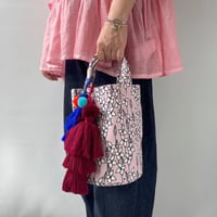 Citrus Limetta Print Bucket Bag  PINK
