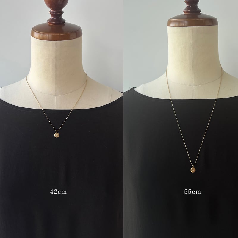 セット販売】イニシャルチャーム＆10Kボールチェーンネックレス(38