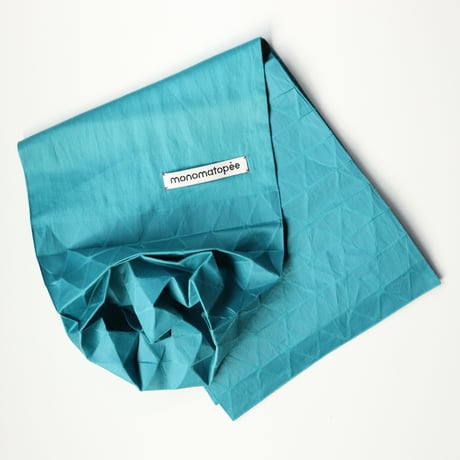 marumasu/折り紙スカーフ-ORIGAMI SCARF monomatopee/turquoise
