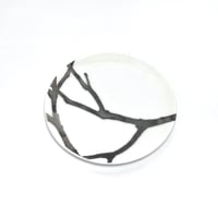 hakuji 白磁 豆皿 -流木|White Porcelain mamezara-Small Dish Plate/Driftwood