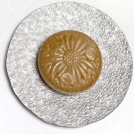 長野史子　ムーン　moon プレート スタンプ 28㎝プレート ブロンズ - 吉沼硝子