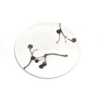 hakuji 白磁 豆皿 -サンキライ|White Porcelain mamezara-Small Dish Plate/Smilax Rhizome