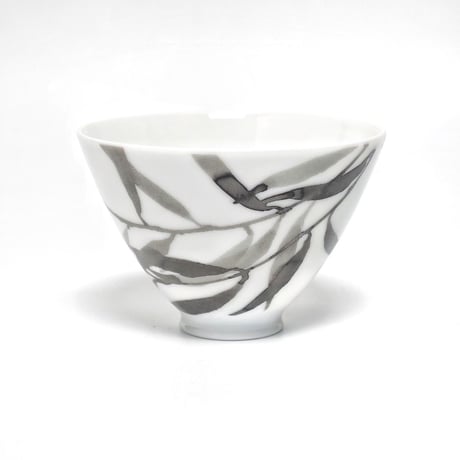 hakuji 白磁 小付け -葉|White Porcelain Kozuke-Small Bowl/Leaves