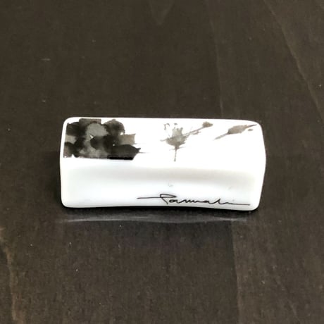 hakuji/箸置きキャラメル型_野蒜/porcelain chopstick rest-Wild rocambole
