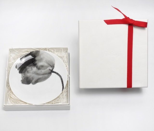 hakuji 白磁中皿 -鉄線|White Porcelain plate M-Clemati