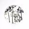 hakuji 白磁中皿 -八つ手 |White Porcelain plate M-Japanese Aralia
