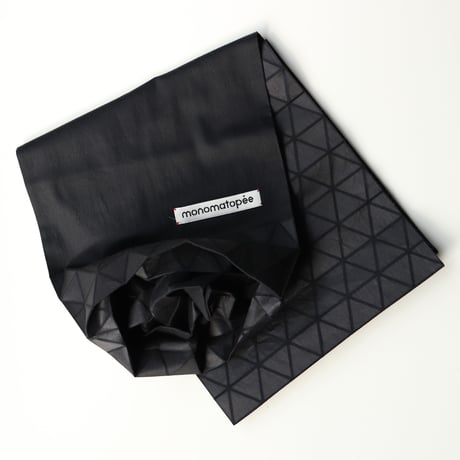 marumasu/折り紙スカーフ-ORIGAMI SCARF monomatopee/black