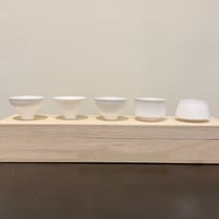 Egg Shell SAKE CUP SET in Paulownia Wood Box / エッグシェル盃セット桐箱入り