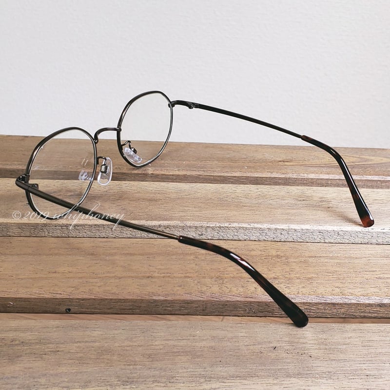 サングラス ラウンドクラウンパントだて眼鏡 ブラウンフレームクリア