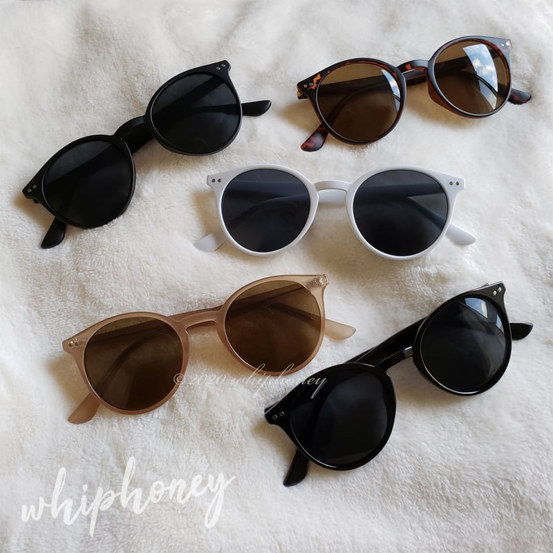 サングラス クラシックラウンドボストン マットデミブラウンレンズ