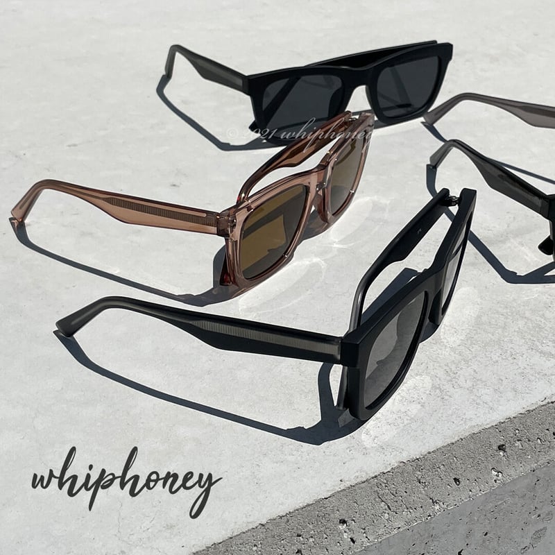 サングラス ワイドフレーム ウェリントンマットブラックフレーム