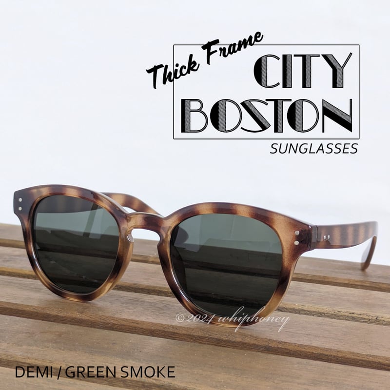 シティボストン サングラス デミブラウンフレーム グリーンスモーク