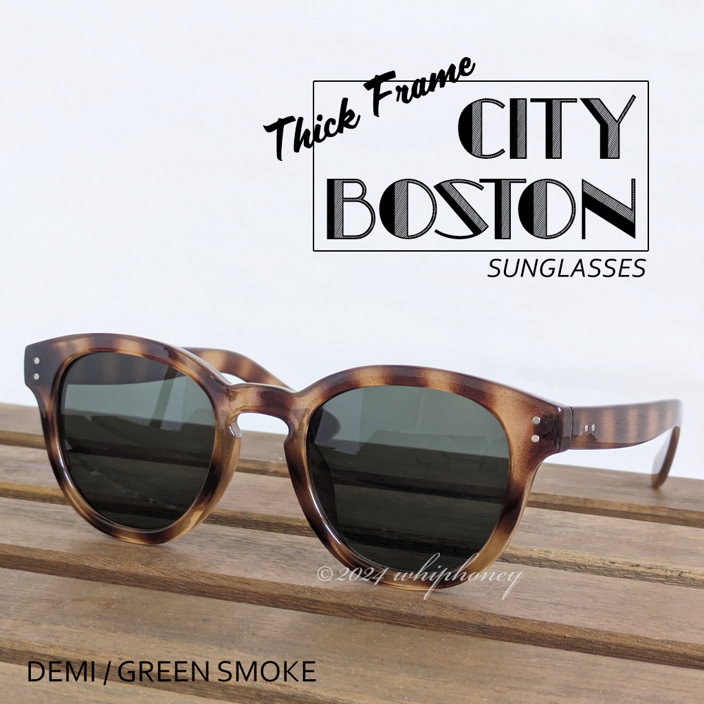 シティボストン サングラス デミブラウンフレーム グリーンスモーク