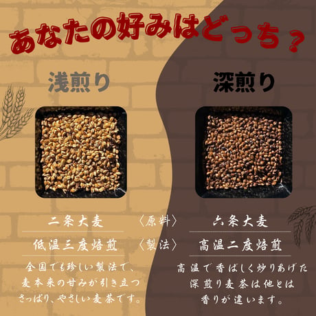 伝統製法麦茶（深煎り） 三角ティーバッグ 【大】（15g×60p）