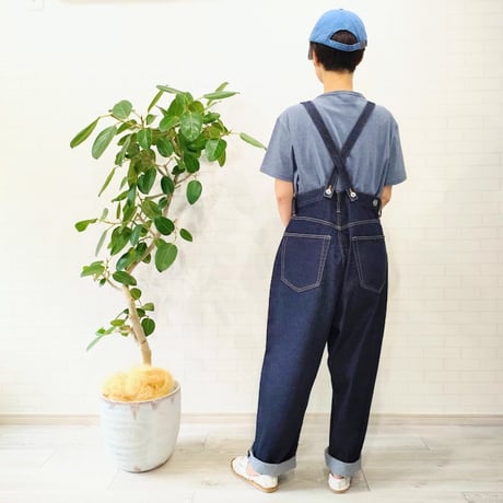 DFLP001-243 サスペンダー付きデニムパンツ