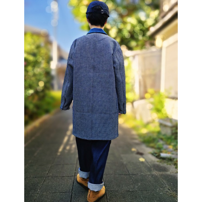 手作り工房　匠による刺し子コート 手作り工房匠による刺し子コート