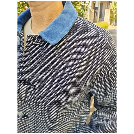 IFCO011-233インディゴ刺し子のワークコート