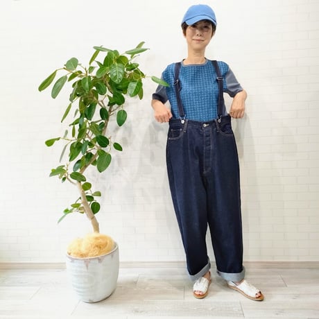 DFLP001-243 サスペンダー付きデニムパンツ