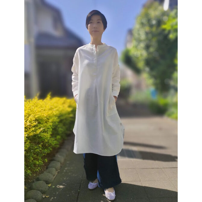 IFOP019-232 ホワイトオックスプルオーバーワンピース | シロヤ