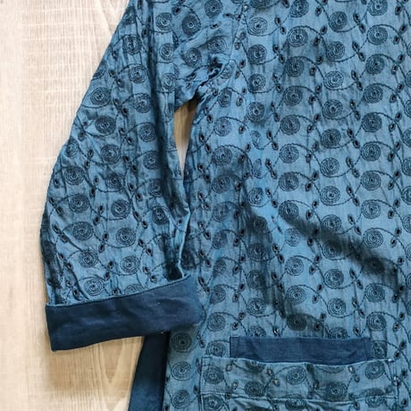 IFOP025-251　インディゴレースワンピース　ブルー×ネイビー