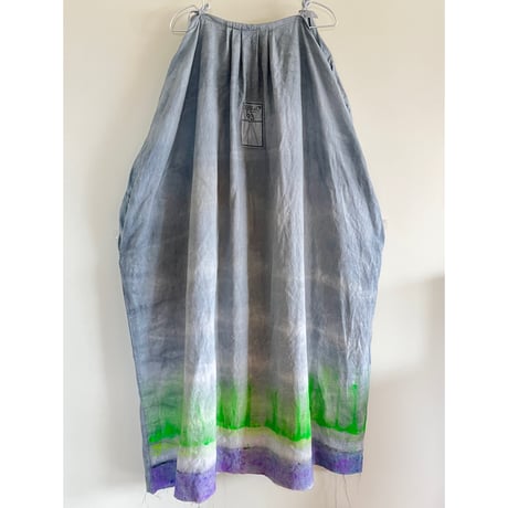 eski.  original dress / overdye × hand paint "gradation"