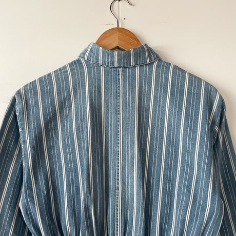 denim stripe all-in-one