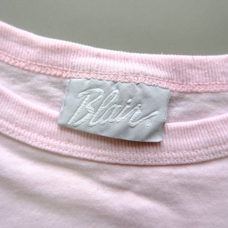 old print tee "cat" / pink