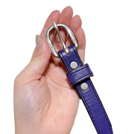 leather belt with ♡ concho