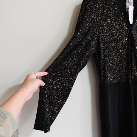 jump suits "black × lame"
