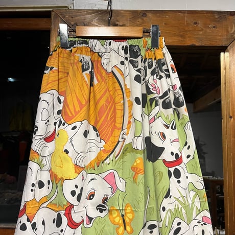 eski. original remake / bed sheet skirt "101 Dalmatians"