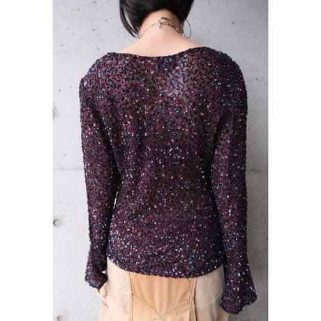 beaded silk tops
