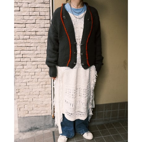 chain button cardigan