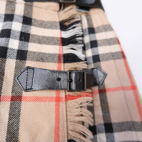 Burberrys / wool check skirt