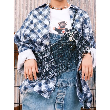 made in France / check pajama shirt