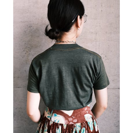 over dye tee shirt “khaki”
