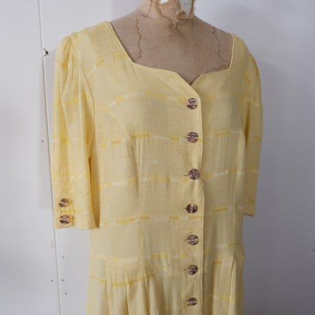 Tyrol dress "yellow × check"