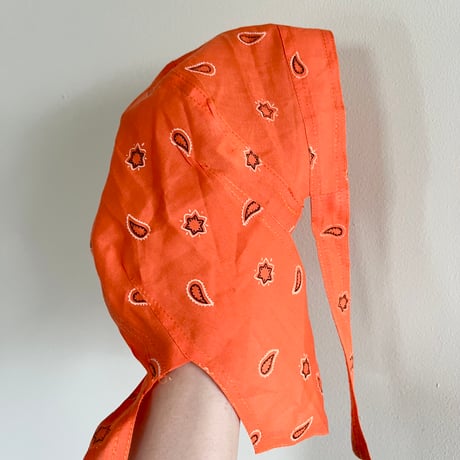 bandanna compact cap/ orange